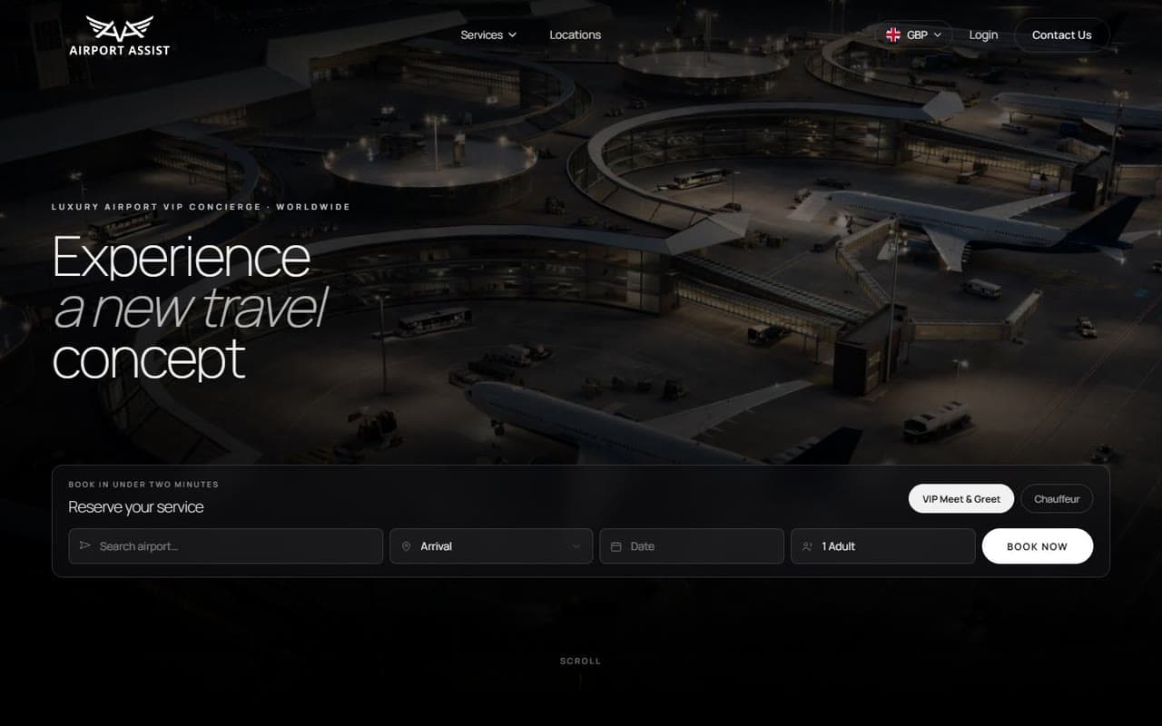 Airport Assist — desktop