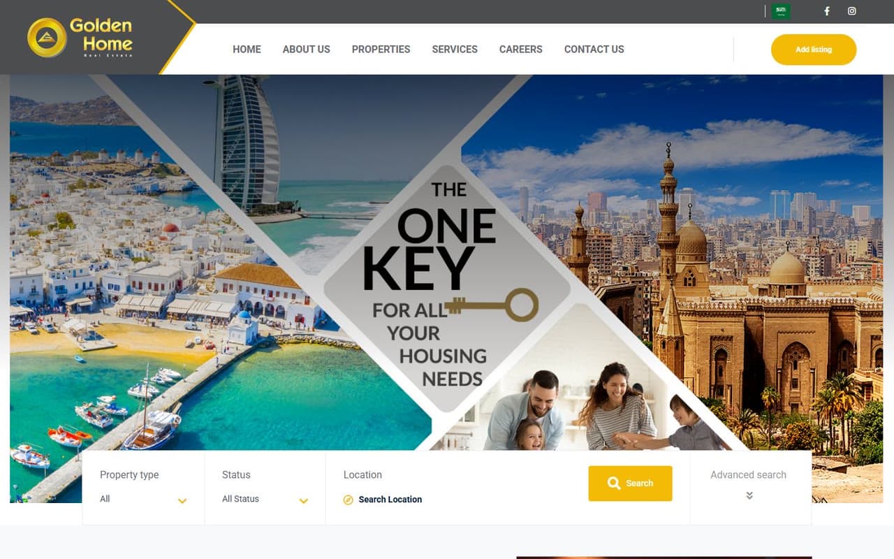 Golden Home — desktop
