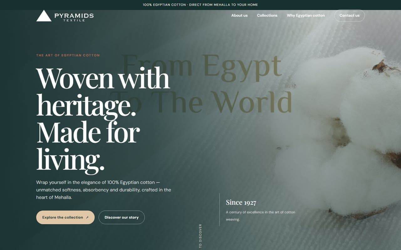 Pyramids Textile — desktop